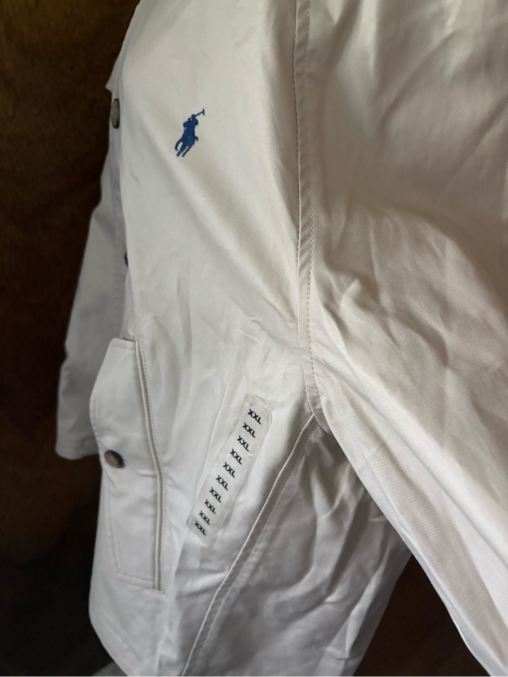 NEW POLO RALPH LAUREN SZ XXL Khaki Beige Cotton Twill Jacket Short Trench - Picture 4 of 11